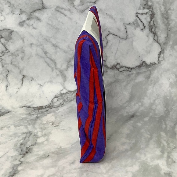 NEW! Baggu Standard Optic Stripe Shopping Bag Reusable Red Purple Stripe J7-7 - Picture 6 of 7
